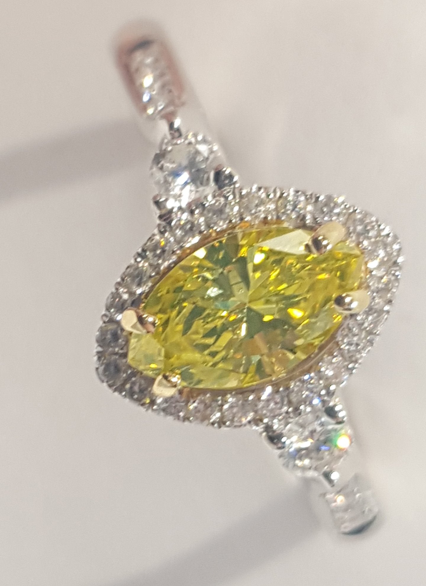 Women's Gold Yellow Diamond Ring #18