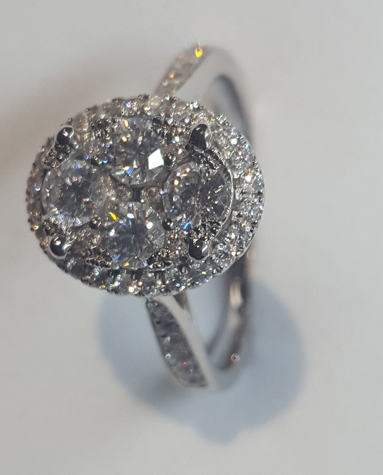 Women's White Gold Diamond Ring #27