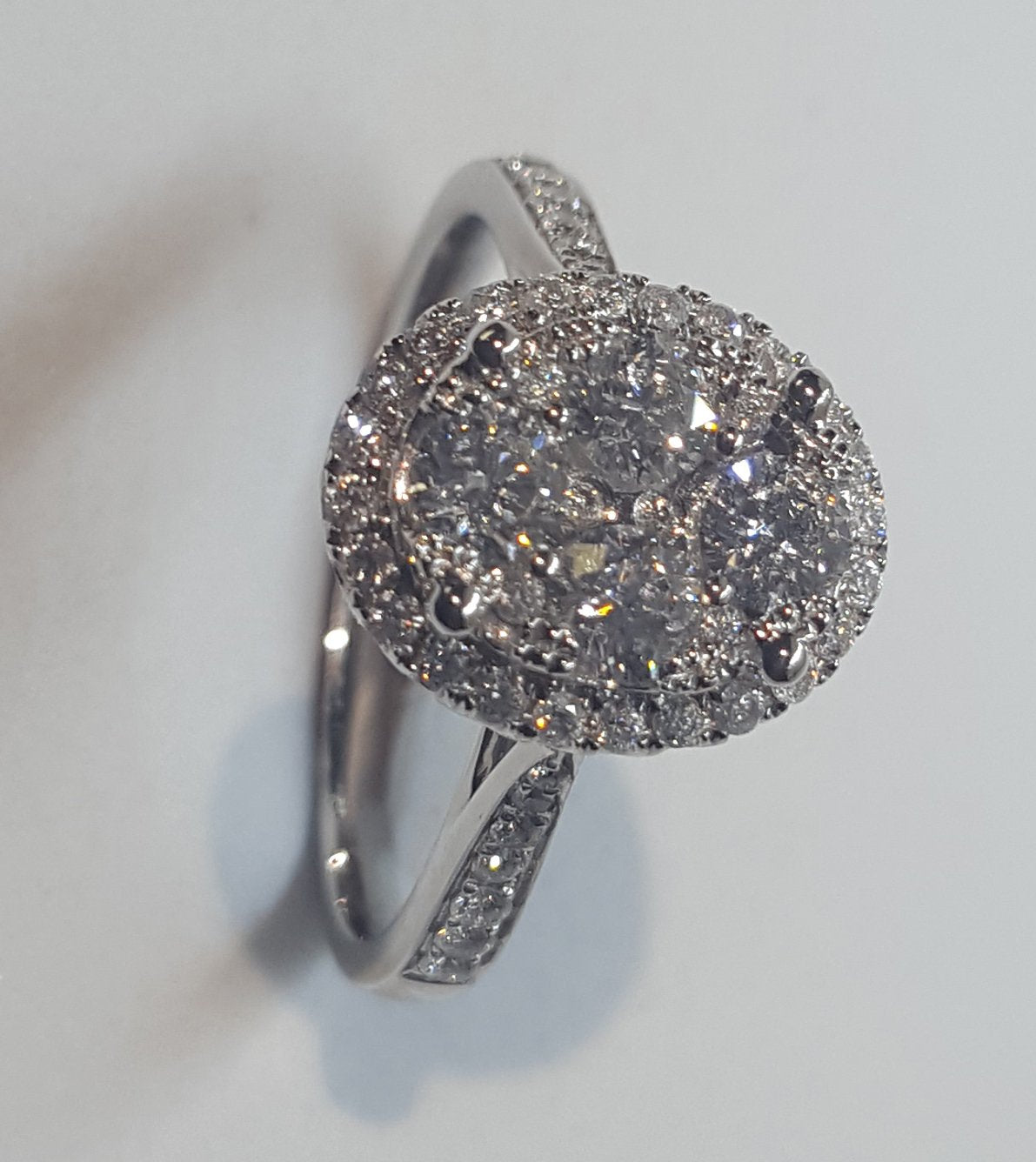 Women's White Gold Diamond Ring #27