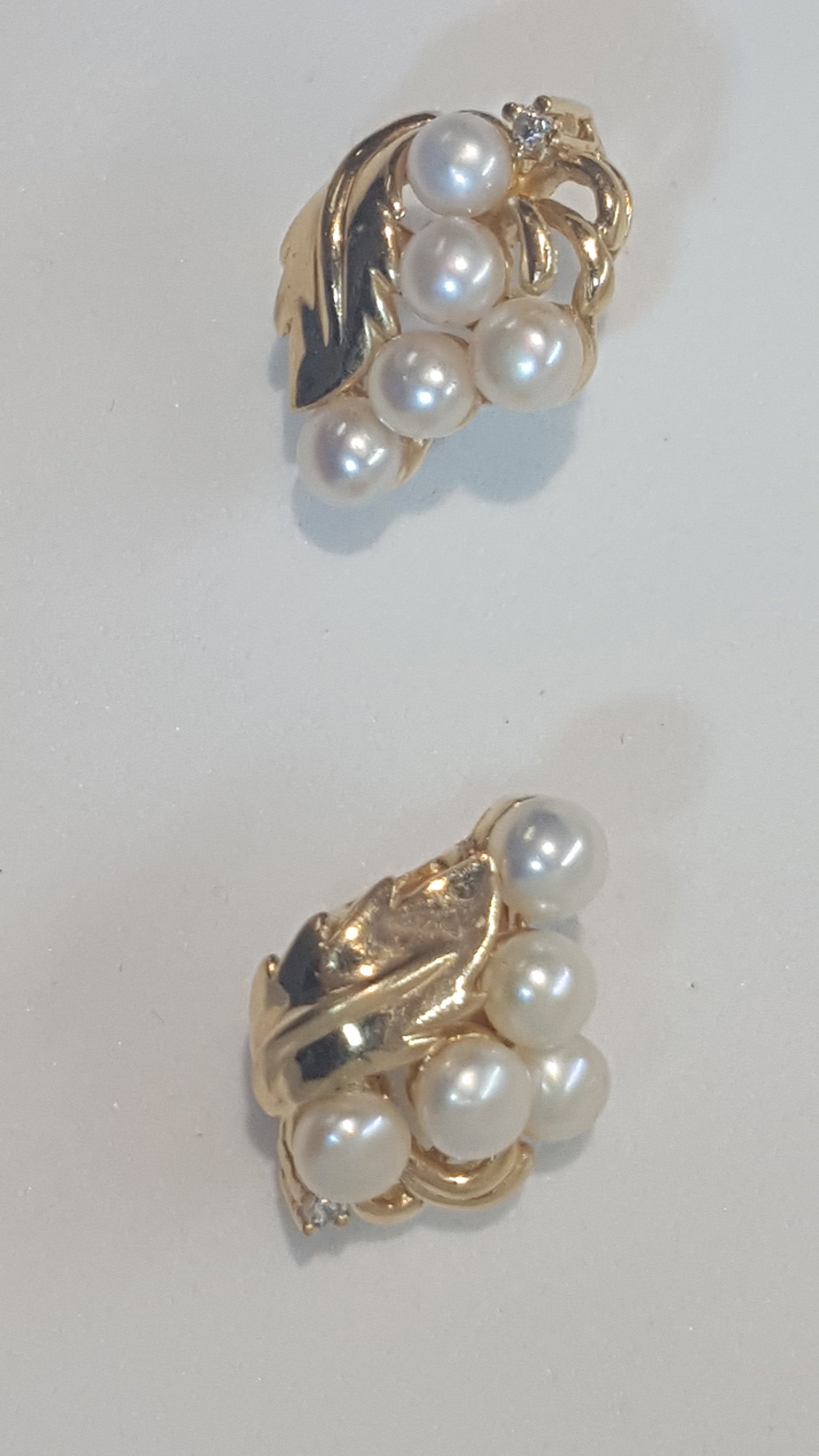 Women's Gold Pearl Ear Rings #17
