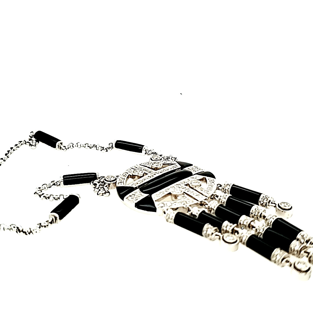 18KW Italian Art Deco Necklace