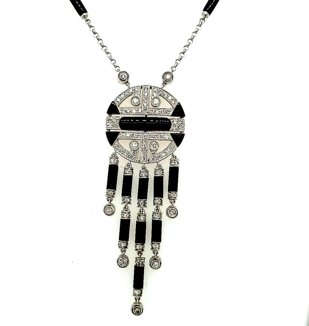 18KW Italian Art Deco Necklace