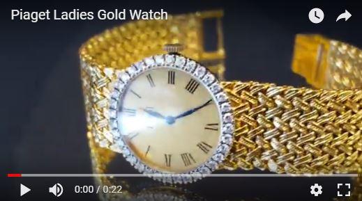 Women's Vintage Gold Diamond Piaget Watch #24