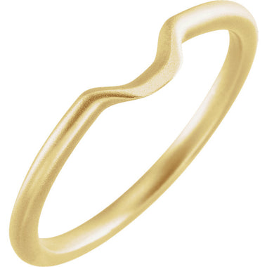 14K Yellow 6.5 mm Round Bezel-Set Solitaire Engagement Ring Mounting with Bead Blast Finish