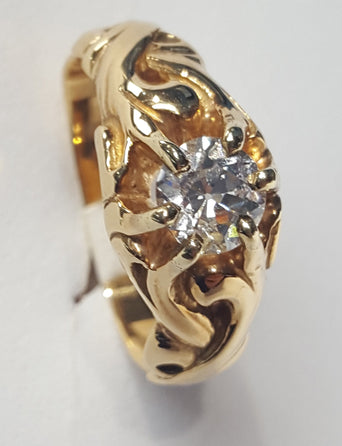 Women's Gold Diamond Ring #13