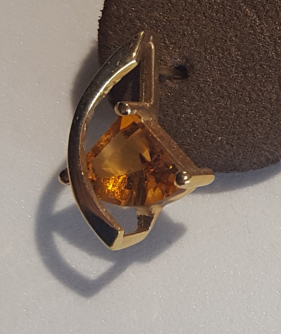 Women's Gold Citrine Earrings #12
